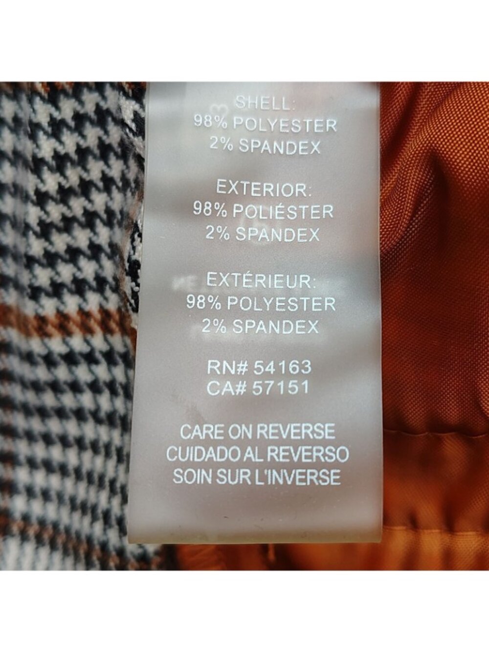 Tommy Hilfiger Multicolor Plaid Pattern Cropped Slacks Women's (36x27.5) Size 16 - Picture 4 of 9